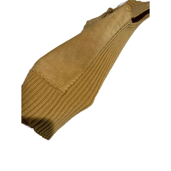 Real Leather Vest Ribbed Designer Studio Original Women’s Size M Cable knit - Picture 5 of 13